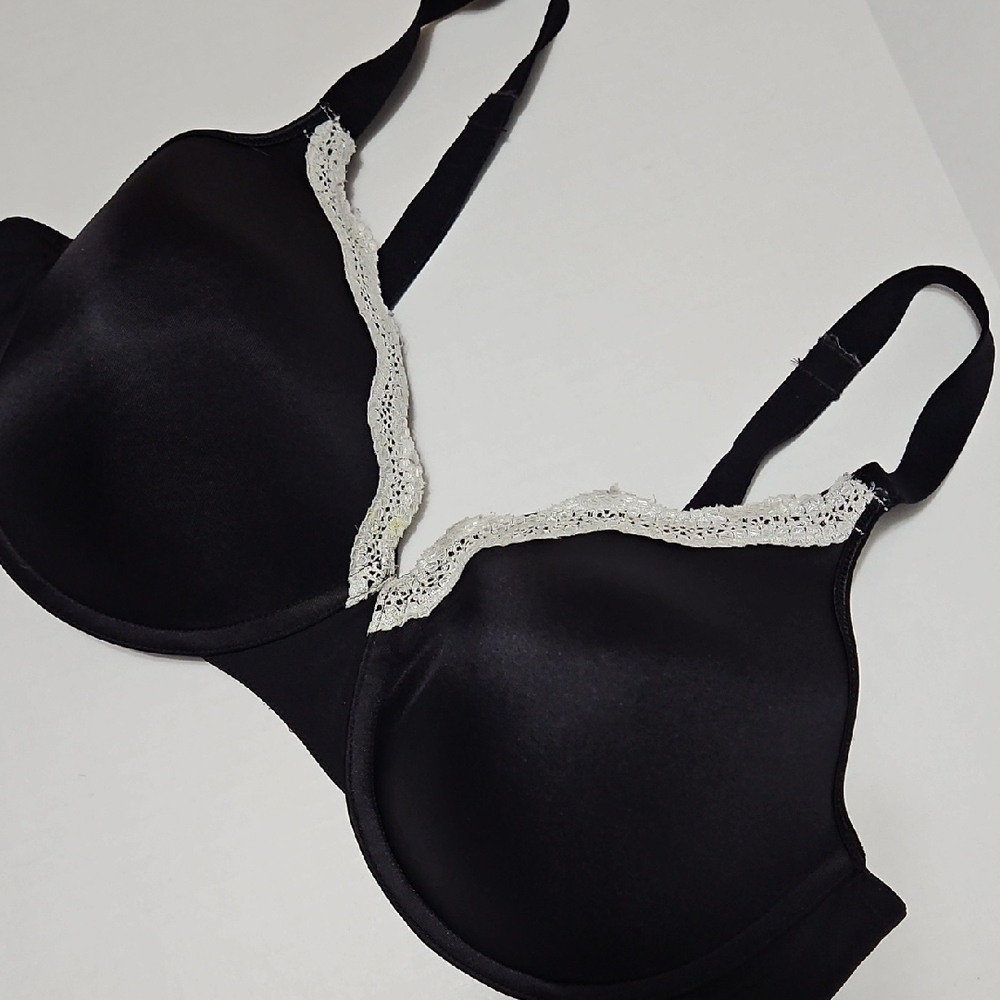 Playtex Black Lace-Trim  Underwire Molded Pads Boost Size 44C